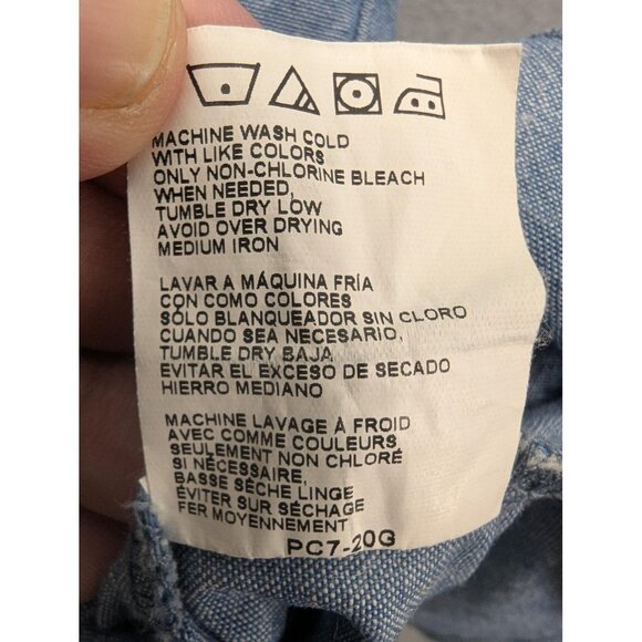 Wrangler Championship Pro Rodeo Shirt Mens Medium Blue Denim Western Snap - Picture 11 of 11